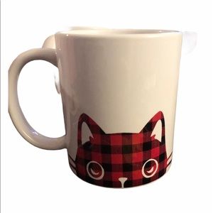 Coffee Mug - Kitty Cat Coffee/Tea Mug Black and Red Plaid